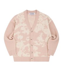 BLOND9（ブロンドナイン）の「インクジャカードニットカーディガン_ピンク（カーディガン/ボレロ）」