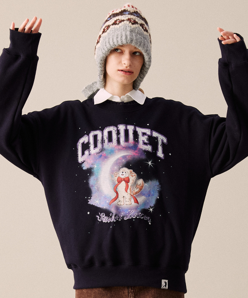 COQUET（コケット）の「[OVER-FIT] SAILOR MOON LESSER PANDA SWEATSHIRT NAVY（スウェット・レディース・ネイビー・FREE）」の3枚目の写真