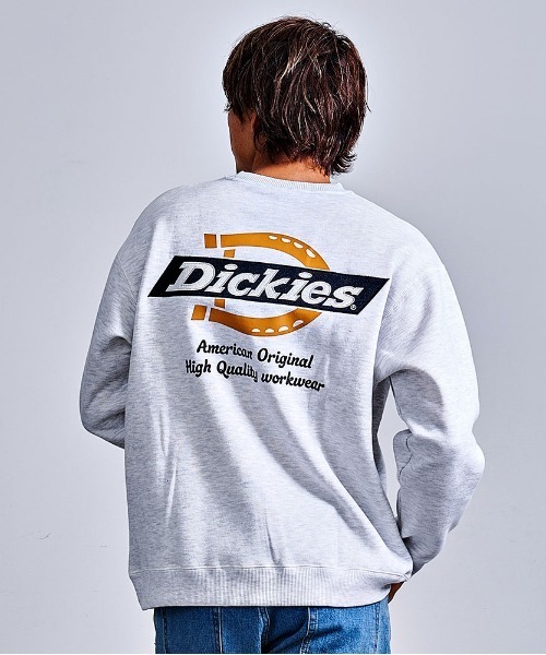 Dickies(ディッキーズ)の「『Dickes/ディッキーズ』裏起毛刺繍プリントクルーネック(スウェット・メンズ・オートミール/ネイビー/ブラウン/ブラック・LL/L/M)」の4枚目の写真