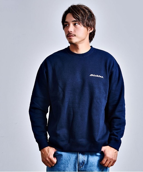 Dickies(ディッキーズ)の「『Dickes/ディッキーズ』裏起毛刺繍プリントクルーネック(スウェット・メンズ・オートミール/ネイビー/ブラウン/ブラック・LL/L/M)」の1枚目の写真