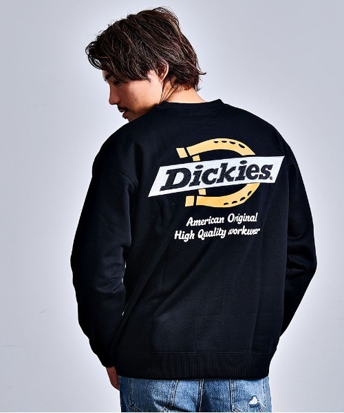 Dickies(ディッキーズ)の「『Dickes/ディッキーズ』裏起毛刺繍プリントクルーネック(スウェット・メンズ・オートミール/ネイビー/ブラウン/ブラック・LL/L/M)」の2枚目の写真