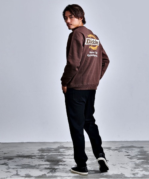 Dickies(ディッキーズ)の「『Dickes/ディッキーズ』裏起毛刺繍プリントクルーネック(スウェット・メンズ・オートミール/ネイビー/ブラウン/ブラック・LL/L/M)」の7枚目の写真