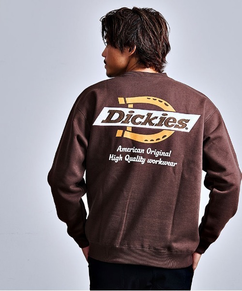 Dickies(ディッキーズ)の「『Dickes/ディッキーズ』裏起毛刺繍プリントクルーネック(スウェット・メンズ・オートミール/ネイビー/ブラウン/ブラック・LL/L/M)」の9枚目の写真