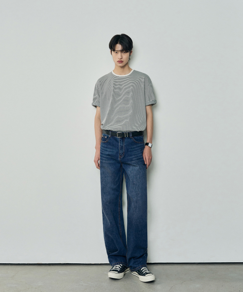OURDAYZ（アワーデイズ）の「セミワイドデニムパンツ [ウォッシュドダークブルー]（デニムパンツ・レディース・その他・MEDIUM/X-LARGE/LARGE）」の3枚目の写真