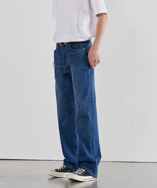 OURDAYZ（アワーデイズ）の「セミワイドデニムパンツ [ウォッシュドダークブルー]（デニムパンツ・レディース・その他・MEDIUM/X-LARGE/LARGE）」の5枚目の写真