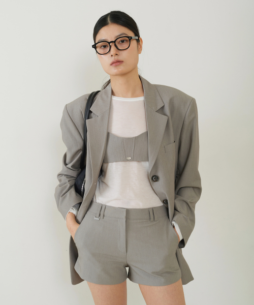 Basic Mini Shorts Gray