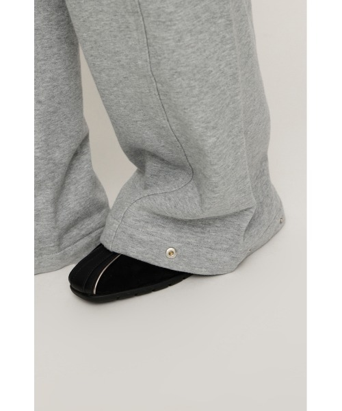 SLY(スライ)の「LAYERED WAIST DOCKING CUT PT レイヤード ウエスト ドッキング カット パンツ スウェット 秋服 冬服(スウェットパンツ・レディース・杢グレー・1/2)」の2枚目の写真