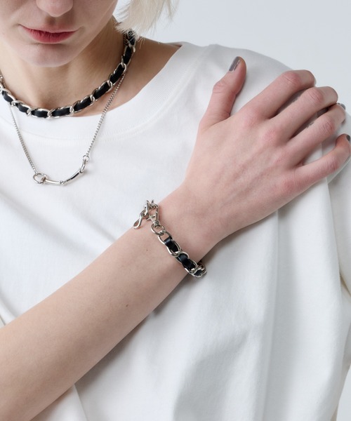 AFF AIVER（エイエフエフアイバー）の「AFF AIVER　編込みチェーンブレスレット　MADE IN JAPAN（ブレスレット・メンズ・ブラック/ブラウン・FREE）」の5枚目の写真