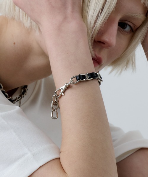 AFF AIVER（エイエフエフアイバー）の「AFF AIVER　編込みチェーンブレスレット　MADE IN JAPAN（ブレスレット・メンズ・ブラック/ブラウン・FREE）」の6枚目の写真