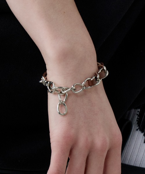 AFF AIVER（エイエフエフアイバー）の「AFF AIVER　編込みチェーンブレスレット　MADE IN JAPAN（ブレスレット・メンズ・ブラック/ブラウン・FREE）」の8枚目の写真