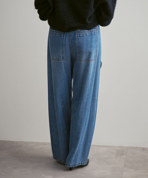 Noble(ノーブル)の「《追加》スージングデニムフォルムタックパンツ(デニムパンツ・レディース・ネイビー・38/36)」の9枚目の写真