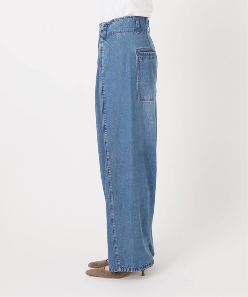 Noble(ノーブル)の「《追加》スージングデニムフォルムタックパンツ(デニムパンツ・レディース・ネイビー・38/36)」の14枚目の写真