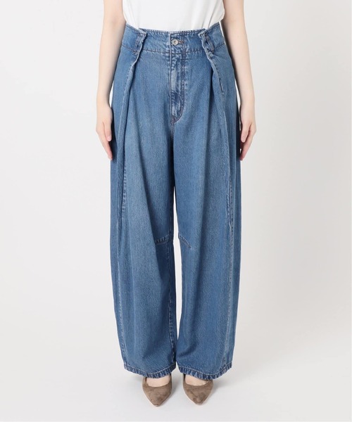 Noble(ノーブル)の「《追加》スージングデニムフォルムタックパンツ(デニムパンツ・レディース・ネイビー・38/36)」の21枚目の写真