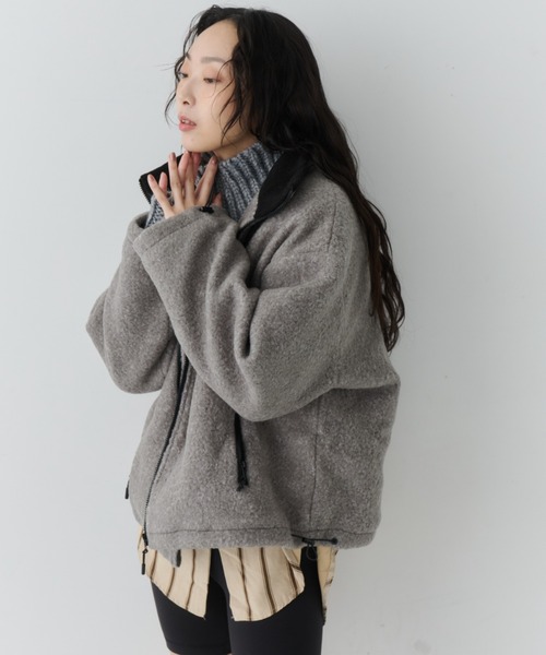 Contrast Zip Boa Jacket / コントラストジップボアジャケット（ノー