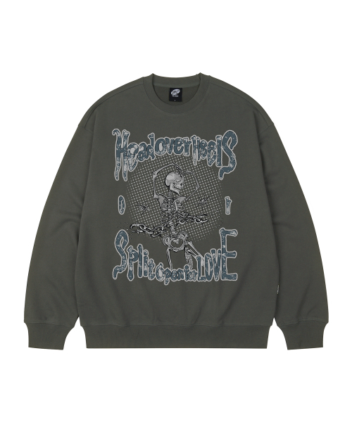 WILDROCK(ワイルドロック)の「ヘッドオーバーヒールズ オーバーサイズ スウェット_9 COL(スウェット・メンズ・ブラック/ベージュ/ネイビー/ブラウン/ピンク/ブルー/アイボリー/ダークグレー/チャコール・SMALL/MEDIUM/LARGE)」の10枚目の写真
