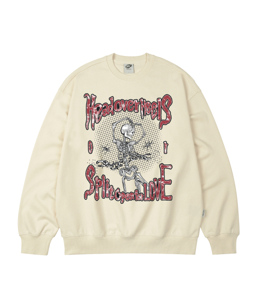 WILDROCK(ワイルドロック)の「ヘッドオーバーヒールズ オーバーサイズ スウェット_9 COL(スウェット・メンズ・ブラック/ベージュ/ネイビー/ブラウン/ピンク/ブルー/アイボリー/ダークグレー/チャコール・SMALL/MEDIUM/LARGE)」の12枚目の写真