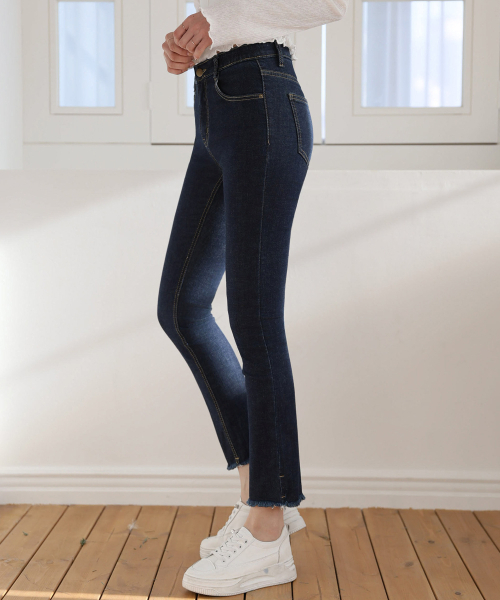 GCLIP(ジクリップ)の「シークレットバンディングカットスパンセミブーツカットジーンズ(デニムパンツ・レディース・ブルー・SMALL/MEDIUM/LARGE/X-LARGE)」の3枚目の写真
