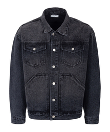 LEVELD（レブエルド）の「Overfit black denim jacket（デニムジャケット）」