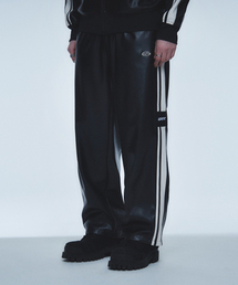 HYUNFIT（ヒョンフィット）の「PU LEATHER ICONIC TRACK PANTS（その他パンツ）」