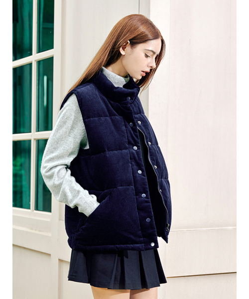 セール】Corduroy Down Vest NY（ダウンベスト）｜NITINA（ニティナ
