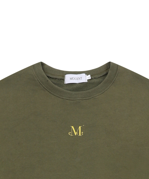 MUCENT（ムセント）の「サイド円形ロゴシグネチャースウェット（男女共用）（スウェット・レディース・カーキ/ブラック・LARGE/SMALL）」の4枚目の写真