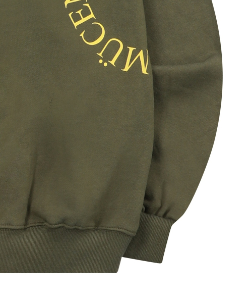 MUCENT（ムセント）の「サイド円形ロゴシグネチャースウェット（男女共用）（スウェット・レディース・カーキ/ブラック・LARGE/SMALL）」の6枚目の写真