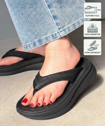 Java（ジャバ）の「《JaVaジャバコラボ》歩くたび足が喜ぶ!ふわっと沈んで、やさしく弾む。包み込まれるご褒美サンダル。柔らかクッション+4cm厚底リカバリーサンダル（サンダル）」