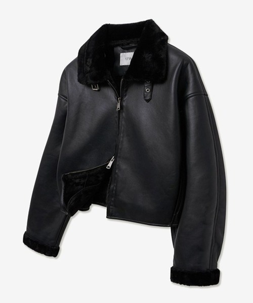 V2（ブイツー）の「V2／8227レザームートンコート(2wayカラー)（ムートンコート・メンズ・ブラック・MEDIUM/LARGE）」の12枚目の写真