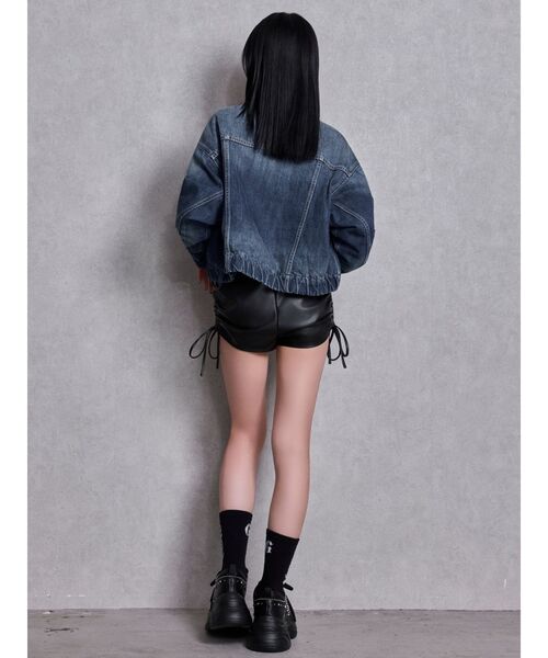 GYDA（ジェイダ）の「reversible chain Symmetry GYDAショートデニムGジャン（デニムジャケット・レディース・ライトブルー/ブルー・FREE）」の19枚目の写真