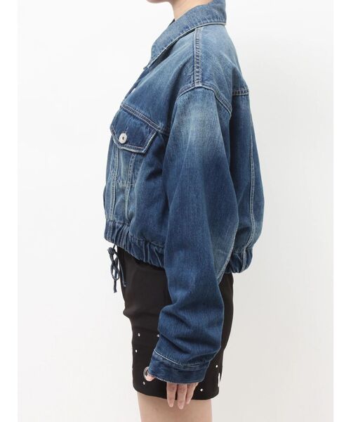 GYDA（ジェイダ）の「reversible chain Symmetry GYDAショートデニムGジャン（デニムジャケット・レディース・ライトブルー/ブルー・FREE）」の21枚目の写真