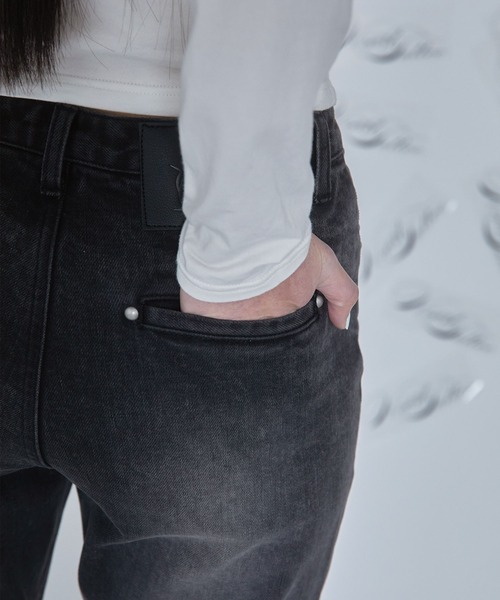 Heart Tattoo(ハートタトゥー)の「lace up flare denim / レースアップフレアデニム(デニムパンツ・レディース・ブラック系/ブルー系・0/1)」の18枚目の写真