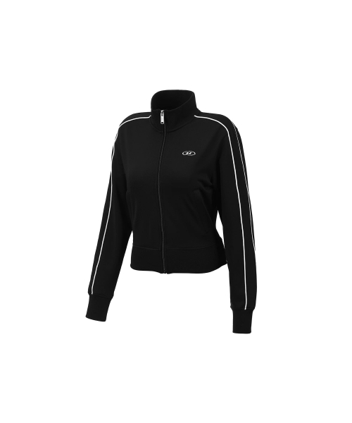 BORN TO WIN（ボーントゥウィン）の「W PIPING LINE ZIP UP JACKET [BLACK]（ジャージ・レディース・その他・1/2/3）」の2枚目の写真