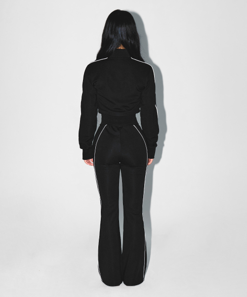 BORN TO WIN（ボーントゥウィン）の「W PIPING LINE ZIP UP JACKET [BLACK]（ジャージ・レディース・その他・1/2/3）」の5枚目の写真