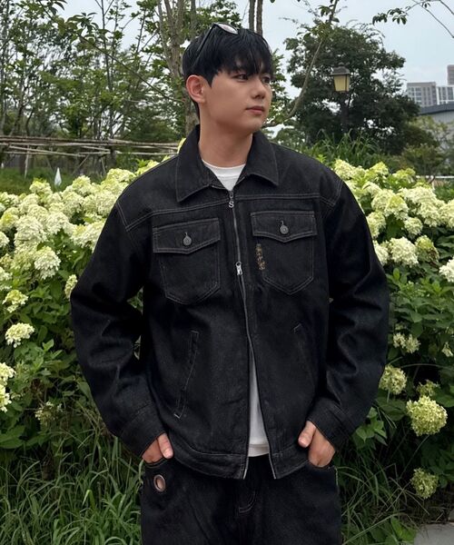 SEQUENZ(シークエンズ)の「※WEB限定 / セットアップ対応 / ダブルポケットリジッドデニムJK /sqnz double pocket zip denim(ブルゾン・メンズ・ネイビー/ブラック系その他・SMALL/LARGE/MEDIUM)」の22枚目の写真