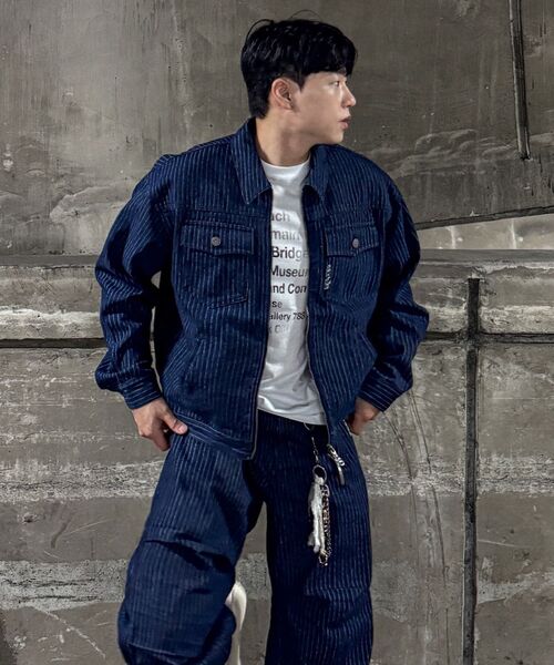 SEQUENZ(シークエンズ)の「※WEB限定 / セットアップ対応 / ダブルポケットリジッドデニムJK /sqnz double pocket zip denim(ブルゾン・メンズ・ネイビー/ブラック系その他・SMALL/LARGE/MEDIUM)」の17枚目の写真