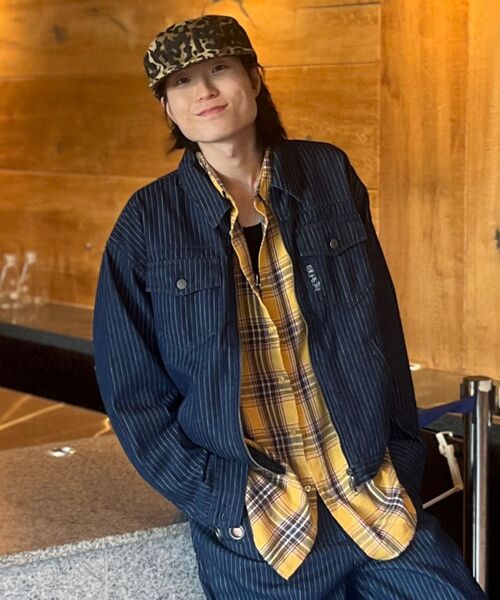 SEQUENZ(シークエンズ)の「※WEB限定 / セットアップ対応 / ダブルポケットリジッドデニムJK /sqnz double pocket zip denim(ブルゾン・メンズ・ネイビー/ブラック系その他・SMALL/LARGE/MEDIUM)」の20枚目の写真