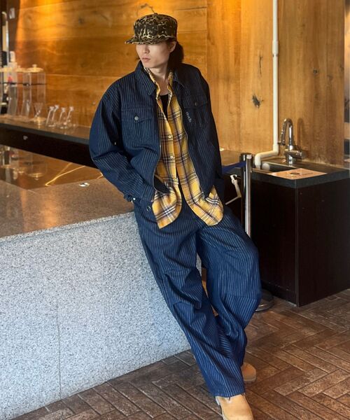 SEQUENZ(シークエンズ)の「※WEB限定 / セットアップ対応 / ダブルポケットリジッドデニムJK /sqnz double pocket zip denim(ブルゾン・メンズ・ネイビー/ブラック系その他・SMALL/LARGE/MEDIUM)」の9枚目の写真