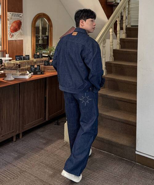 SEQUENZ(シークエンズ)の「※WEB限定 / セットアップ対応 / ダブルポケットリジッドデニムJK /sqnz double pocket zip denim(ブルゾン・メンズ・ネイビー/ブラック系その他・SMALL/LARGE/MEDIUM)」の10枚目の写真