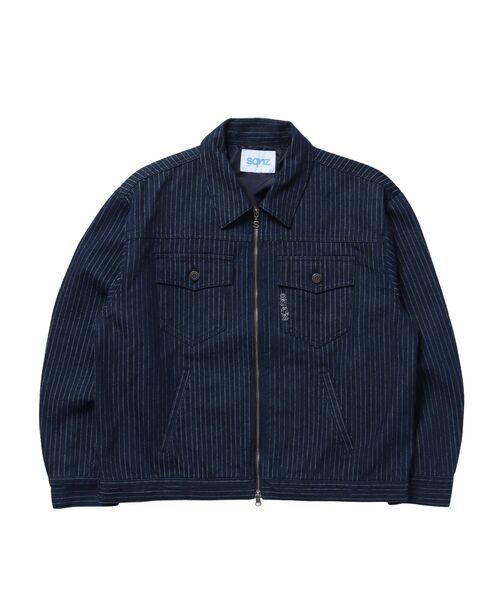 SEQUENZ(シークエンズ)の「※WEB限定 / セットアップ対応 / ダブルポケットリジッドデニムJK /sqnz double pocket zip denim(ブルゾン・メンズ・ネイビー/ブラック系その他・SMALL/LARGE/MEDIUM)」の12枚目の写真