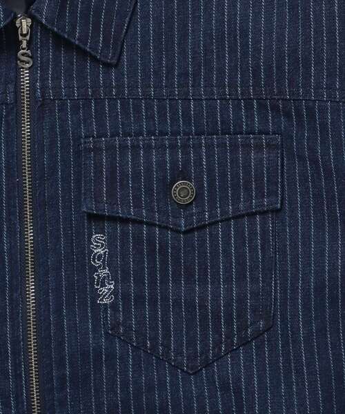 SEQUENZ(シークエンズ)の「※WEB限定 / セットアップ対応 / ダブルポケットリジッドデニムJK /sqnz double pocket zip denim(ブルゾン・メンズ・ネイビー/ブラック系その他・SMALL/LARGE/MEDIUM)」の4枚目の写真