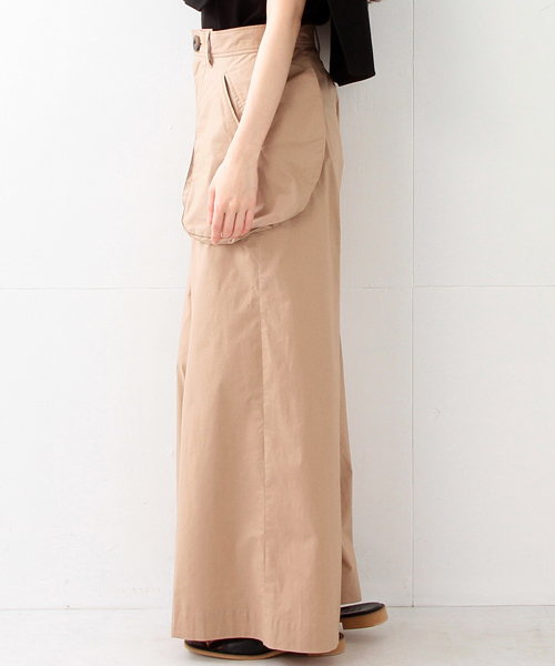 Ray BEAMS(レイビームス)の「RBS / パッチポケット ワイドパンツ(その他パンツ・レディース・ベージュ/ネイビー・0/1)」の6枚目の写真