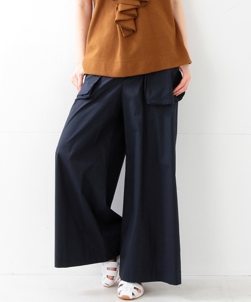 Ray BEAMS(レイビームス)の「RBS / パッチポケット ワイドパンツ(その他パンツ・レディース・ベージュ/ネイビー・0/1)」の19枚目の写真