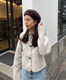 compact felt beret / コンパクトフェルトベレー