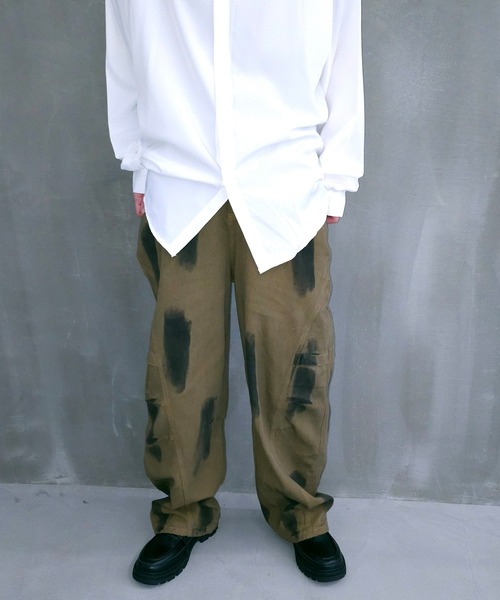 WESTBOY（ウエストボーイ）の「ネクタイ付き オーバーサイズ とろみ シャツ WO25W15TP02（シャツ/ブラウス・メンズ・ブラック/ホワイト・XL/M/L）」の7枚目の写真