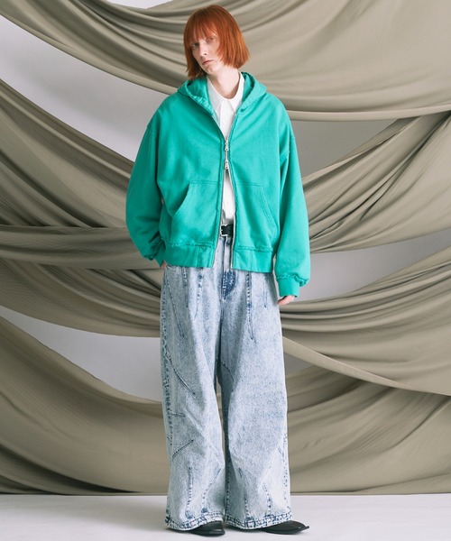 MAISON SPECIAL（メゾンスペシャル）の「《UNISEX》120/2 Suvin Cotton Typewriter Prime-Over Shirt Coat/スビンコットンタイプライタープライムオーバーシャツコート【MAISON SPECIAL/メゾンスペシャル】（シャツ/ブラウス・メンズ・グレー/ブルー/ホワイト/ブラック/ライトブルー/サックスブルー/スカイブルー・0/1/2）」の17枚目の写真