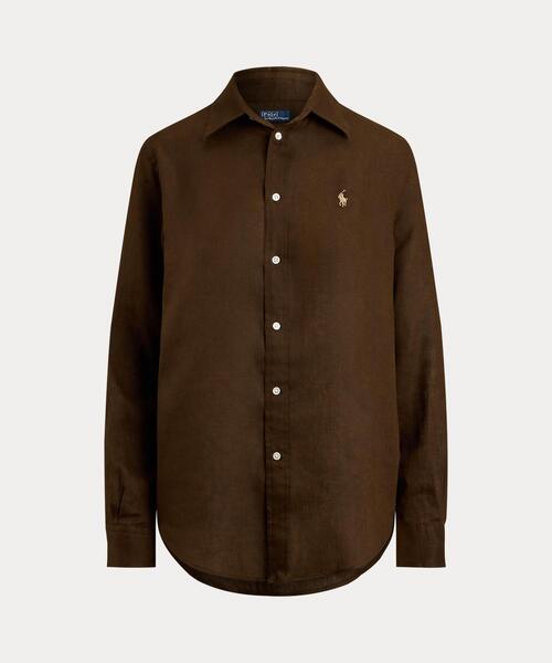 POLO RALPH LAUREN（ポロ ラルフ ローレン）の「クラシック フィット リネン シャツ（シャツ/ブラウス・レディース・ブラウン系・L/M/S/XS）」の2枚目の写真