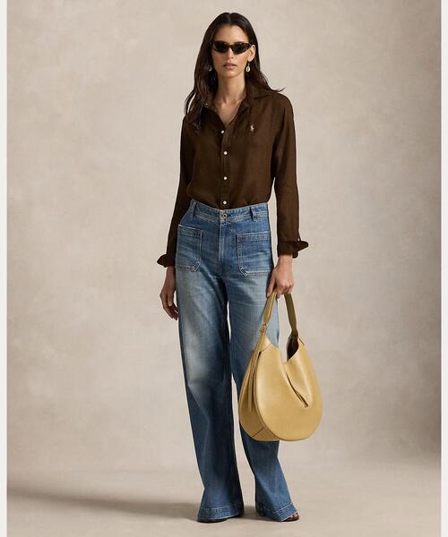 POLO RALPH LAUREN（ポロ ラルフ ローレン）の「クラシック フィット リネン シャツ（シャツ/ブラウス・レディース・ブラウン系・L/M/S/XS）」の7枚目の写真