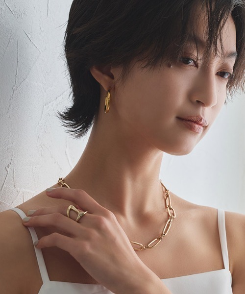 RASW(ラス)の「stainlessパイプフープピアス(ピアス(両耳用)・レディース・シルバー/ゴールド・FREE)」の7枚目の写真