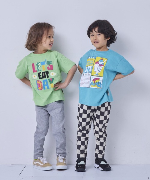 Life Support Products（ライフサポートプロダクツ）の「【26年春夏新色】【プチプラ】のびっと総柄パンツ（その他パンツ・キッズ・グリーン/カーキ/ブラック系1/ピンク/ライトグレー/レッド/ライトグリーン/ライトピンク/ライトブルー/ブラック/ブラック系2/パープル・90/130/100/95/80/120/110）」の14枚目の写真