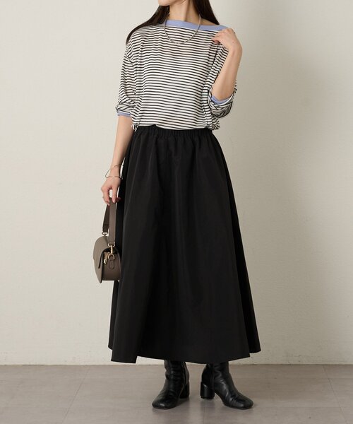 Omekashi（オメカシ）の「フレアスカート（スカート・レディース・グレー/オフホワイト/ブラック・38/36）」の4枚目の写真
